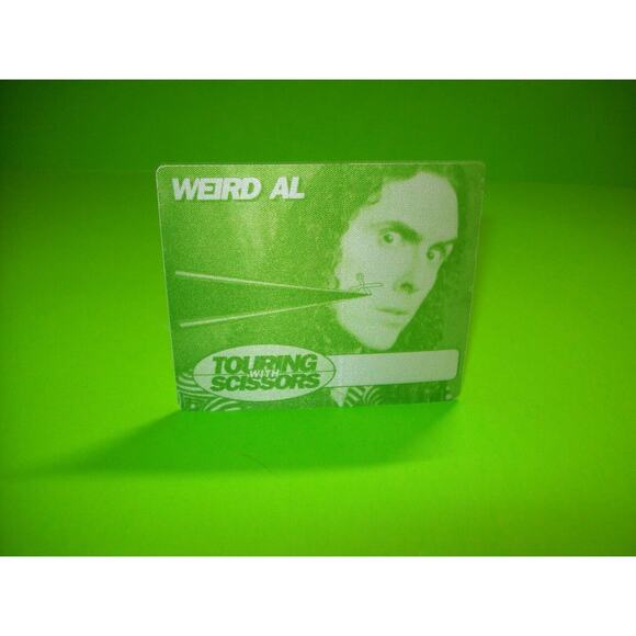 Weird Al Backstage Pass Running with Scissors Concert Tour Original 1999 Promo - Picture 7 of 12